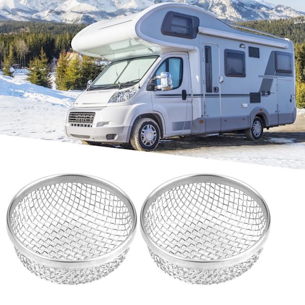 2st rostfritt stål Vent Bug Ugn Skärmskydd för husbilar Trailer RV med fjäderfästen