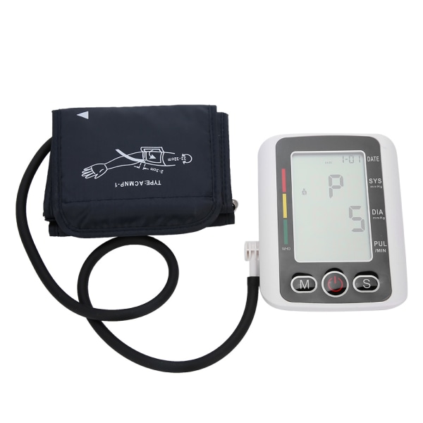TIMH Elektrisk blodtryksmåler Digital Arm Sfygmomanometer med stemmefunktion