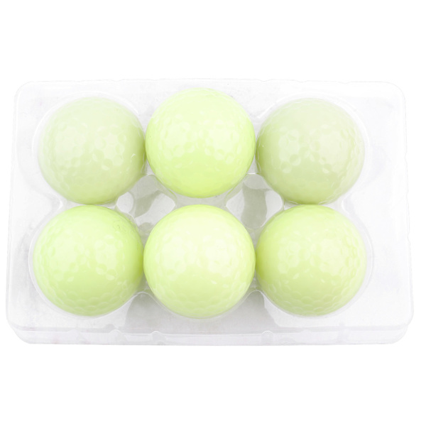 6 kpl Yögolfpalloja Luminoiva Fluoresoiva Golfpalloja Pitkäkestoinen Kirkas Hohtava Pimeässä