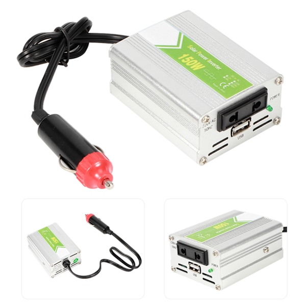 Bilväxelriktare DC12V till AC220V 150W Intelligent multifunktionell strömomvandlare