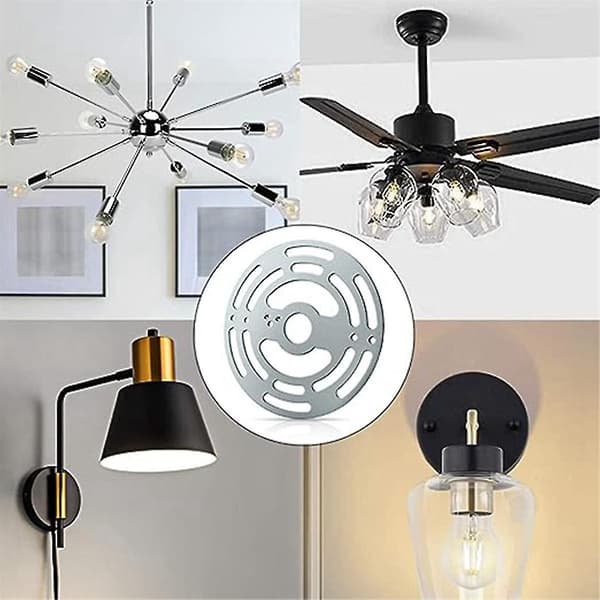 Lampe monteringsbrakett Belysningstilbehør Solid Bagua-skive Vegglampe Enkel lysekrone montering[BEMS] Silver