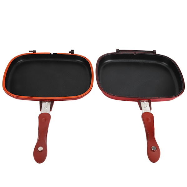 Red Square NonStick Dubbelsidig Stekpanna 28cm - Perfekt för Grill och Kök