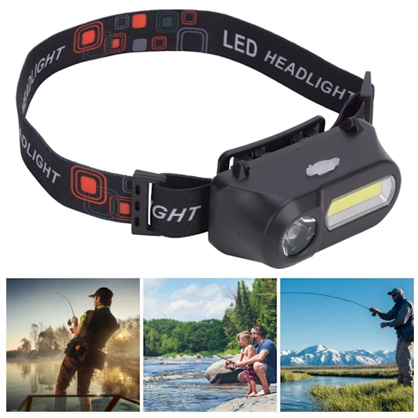 Multifunksjons USB-oppladbar hodelykt for utendørsaktiviteter