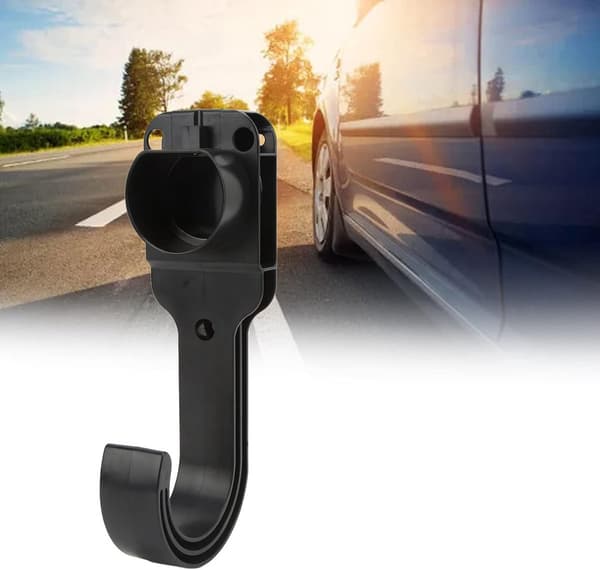【BEMS】Wall Mounted Charging Cable Hook, Charging Cabinet Compatible with Garage, Black with Screws