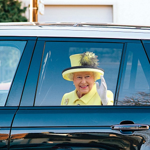 Dronning Bilsticker Vindue Dekal Vandtæt PVC Dronningens Jubilæum 2022 Dekorationer Bilsticker Union Jack Dekor