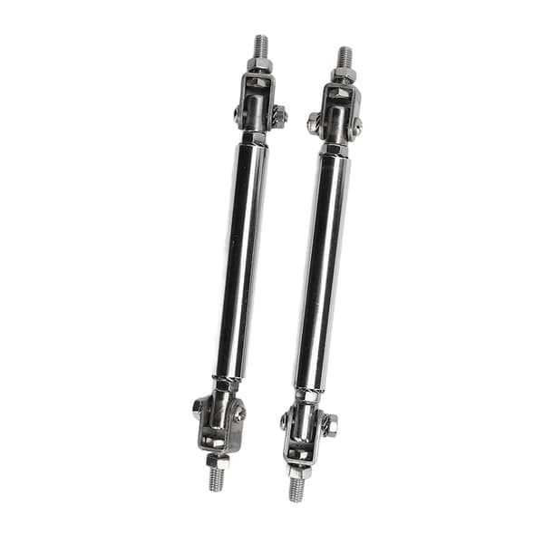【BEMS】2 st Splitter Strut Stavar 7,5cm Justerbar Bumper Protector Lip Rod Splitter Silver Universal Kompatibel med Bil