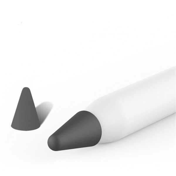 Pencil Tip Cover Silica Gel Blød Slidfast Pen Spids Cap Skrivebeskyttelse Tilbehør Grå til IOS