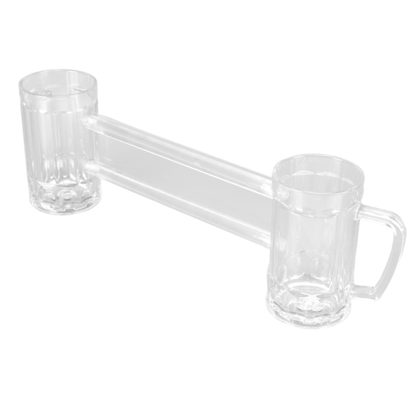 Dobbelt sammenføyd dryppsikker akryl ølglass 430ml - Perfekt for bar, KTV