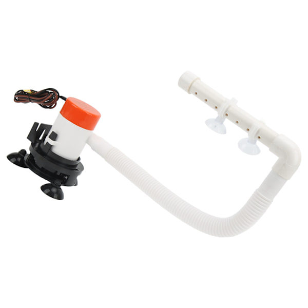 Agnspumpe 12V 350GPH Maksimal Flow Bærbar Bådtank Fiskesparer Aerator til Enhver Beholder