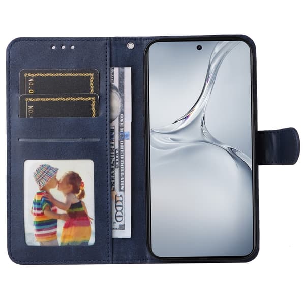 OnePlus Nord CE4 Lite 5G PU Læder Pung Etui Flere Farver Blå Blue Bl\u00e5