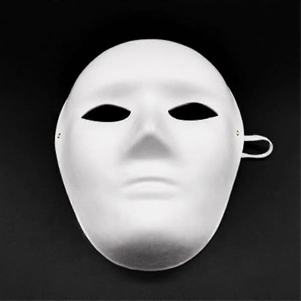10 stykker Halloween-masker af plast til håndværk og maling - JA Style 1