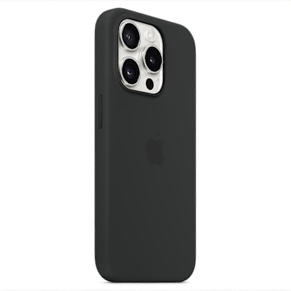 Silicone Case Compatible with iPhone 15 Pro, MagSafe Compatible Black-FO- 693 693