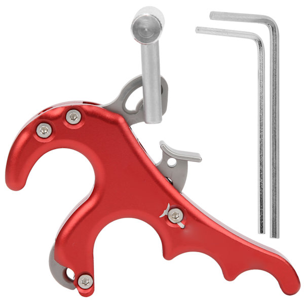 Metal Release Aids Fire Finger Grip Tommel Caliper Trigger Sammensat Bueskydning Tilbehør rød