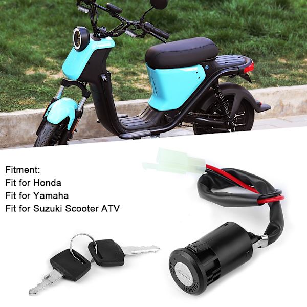 Elektromobil Tändningsnyckel 2-tråds Universal Moto Tillbehör Passar för Suzuki skoter ATV