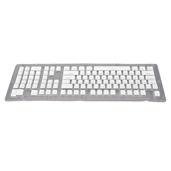 ABS Keycaps 108 Taster Dobbeltlags To-farget Lysgjennomtrengende Tastatur for 61 87 104 108 Tasters Mekanisk Tastatur Hvit