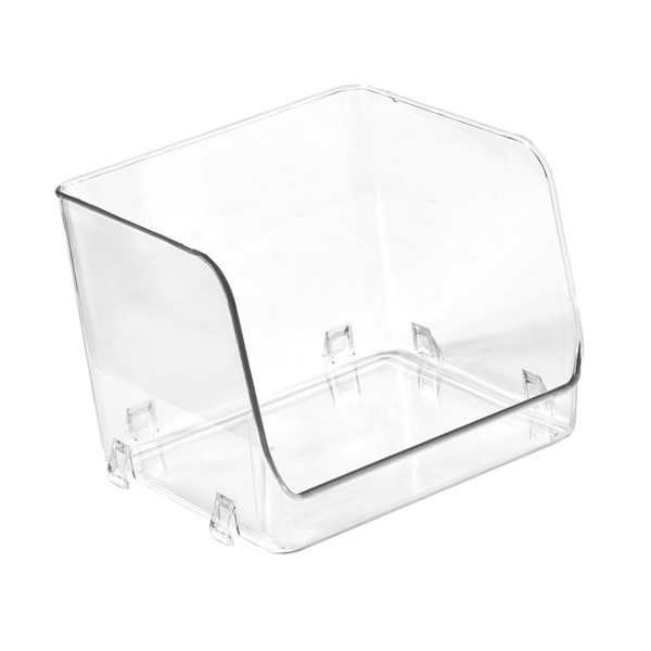 Kosmetisk displayetui Multifunksjon stablebar plast gjennomsiktig sminkeorganisering for hjemmet 15,5x15x12,8cm/6,1x5,9x5,3in