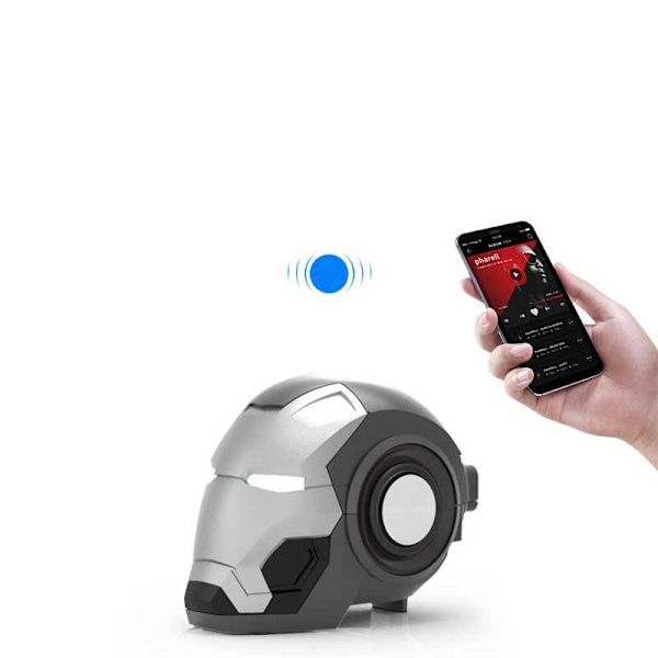 Bluetooth-kaiutin Innovatiivinen Mini Sarjakuvahahmo Syvä Basso HiFi Stereo Ulkokäyttöön Langaton Kaiutin Kotiin Ulkokäyttöön Harmaa
