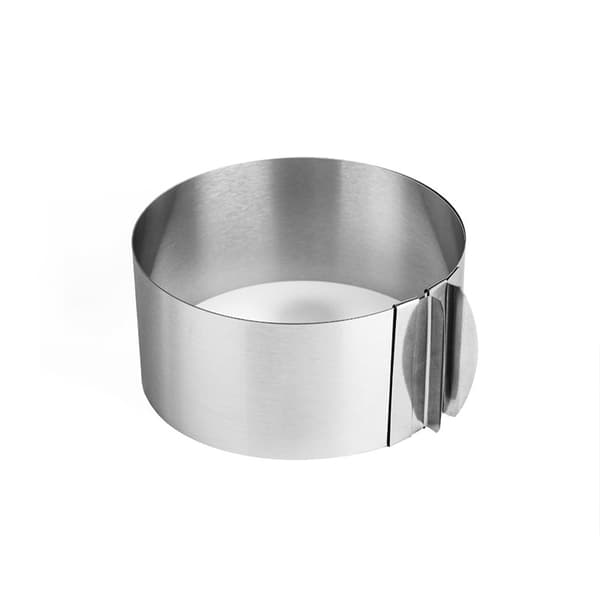 Justerbar kagering 20 cm høj justerbar bageform i rustfrit stål høj bageform Kompatibel med ea