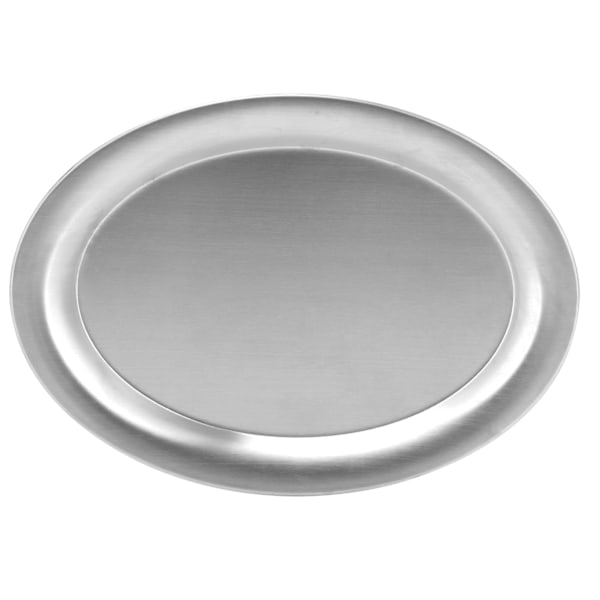 Multifunksjonell liten oval serveringsfat i rustfritt stål til kjøkkenbruk