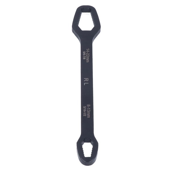 Multifunktionel selvstrammende universalnøgle 8‑22 mm høj hårdhed dobbeltendet skruenøgleSort /