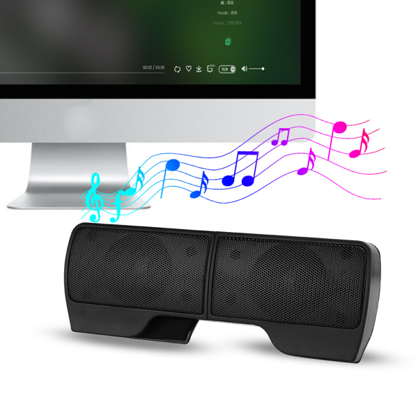 Laptop Soundbar USB Clip Screen Mini Desktop Portable 2.0 Audio Datortillbehör++