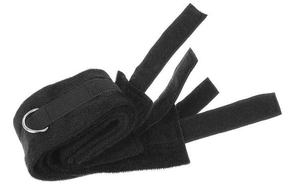 Hånd- og fodlænker til sengen - BDSM Bondage Black black