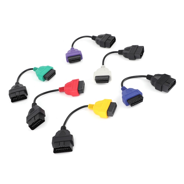6-värinen Auto OBD2 -liittimen diagnostiikka-adapterikaapelisarja DC 12V Sopii Chryslerille