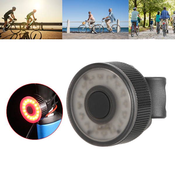 USB-oppladbart sykkellys LED baklys sykkel baklys advarselslampe kompakt design