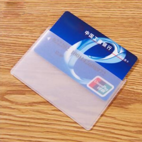 Gjennomsiktig kortholder PVC Vertikale klare kort Beskytterhylse for de fleste lommebøker Bred munn