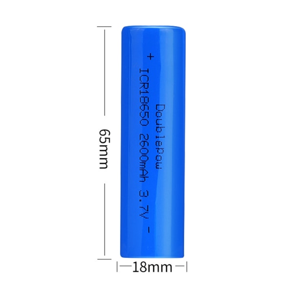 18650 Flat Top-batteri Eksplosionssikkert Lækagesikker Oplades til lommelygteradio Genopladeligt husholdningsbatteri 0,0