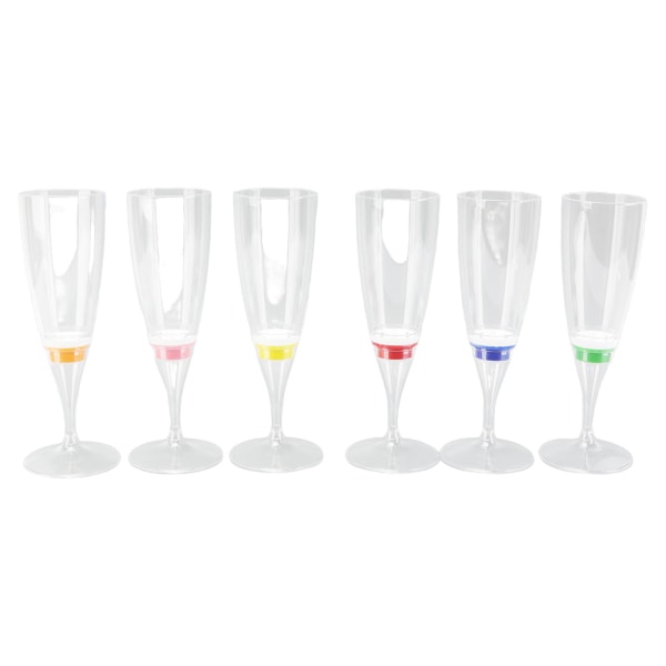 6 ST LED Luminous Cocktail Glas Innovativt Champagneglas KTV PS Vinbägare Set /