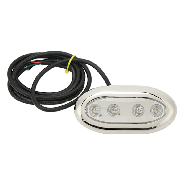 Marine vedenalainen LED-valo DC 12V-24V IP68 Vedenpitävä Universaali Sopii veneeseen Jahtiin Vesirajaan Valkoinen Valo 4W