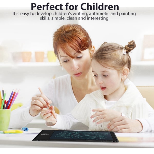 LCD 4,5 tuuman käsinkirjoitustaulun piirustustaulu lapsille/lapsille muistioluettelon muistutus musta++