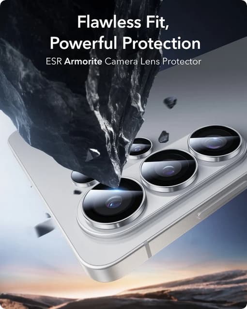 2-Pack Compatible with Kompatibel med Samsung S26 Ultra Camera Lens Protector Tempered Glass Silver Silver 30