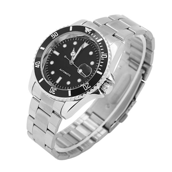Winner Herre Automatisk Mekanisk Ur Rustfrit Stål Armbånd Ur Sort