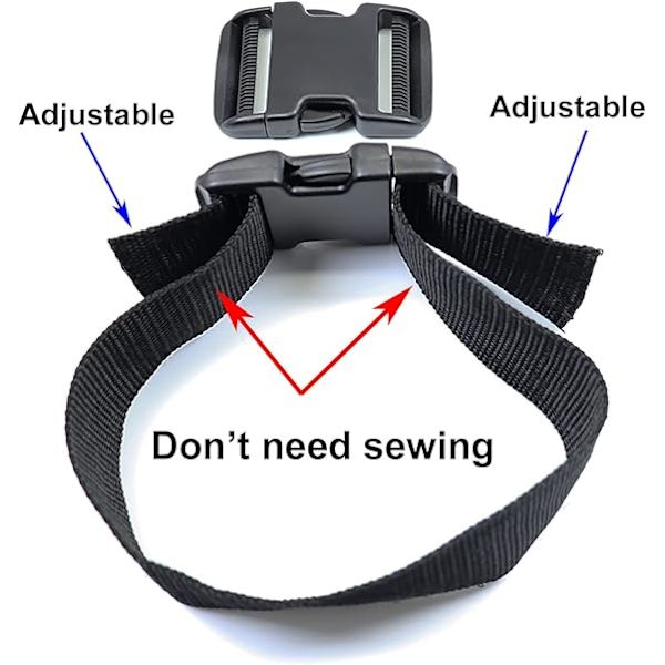 【BEMS】50mm Heavy Duty Plastic Quick Release Buckles, Buckles, Clips, Backpack Buckles, Replaceable, Double Sided, Adjustable, No Sewing, 2 Sets