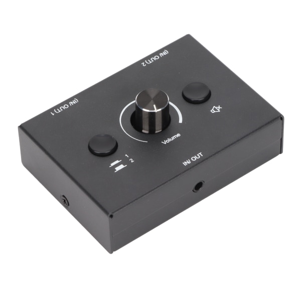 TIMH 3,5 mm Switcher 2 Input 1 Output Eller 1 Input 2 Output Splitter Switcher Box med One Key Mute-knapp