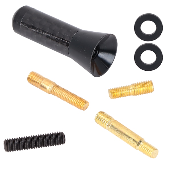 3,5 cm/1,4 tum kort antenn i aluminiumlegering och kolfiber för bilmodifiering, universell