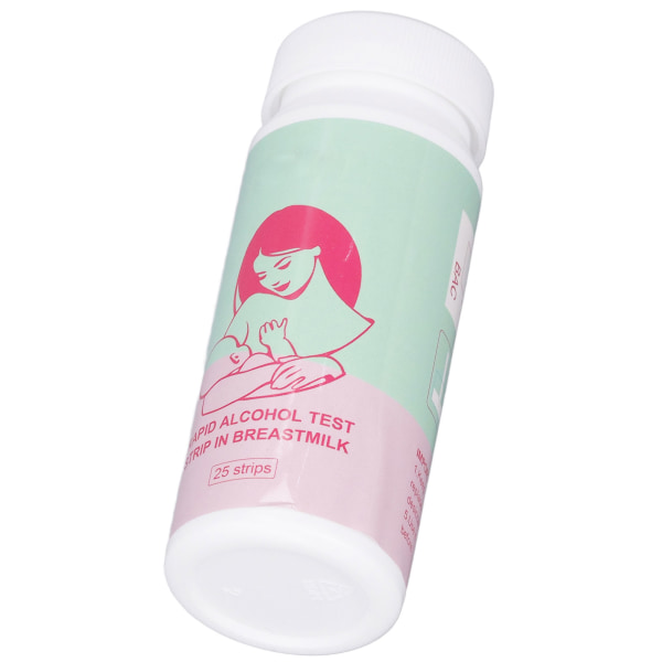 25 stk brystmelkteststrimler Nøyaktige, raske morsmelkdeteksjonsstrimler med flaske for mor