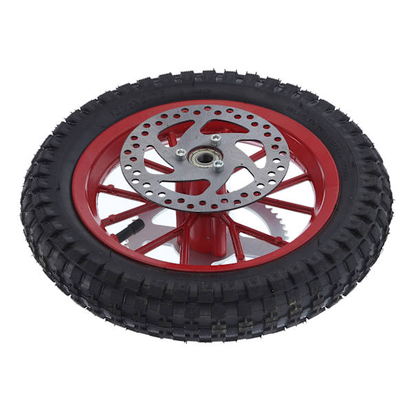 12.5x2.75 tum Mini Cykel Bakhjul Anti-Halk Gummi Stål Legering för 47cc 49cc 2-takts Dirt Bike (Röd)