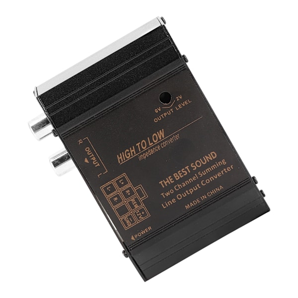 12V bilstereohögtalare Hög till låg nivå omvandlare Adapterkontakt RCA-port Antiinterferens