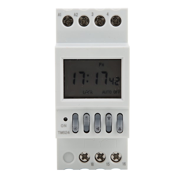 TM624 Digital Timer Strømbryder Timer 40-Grupper Tidsstyret Ringer DIN-Skinnemontering 220V