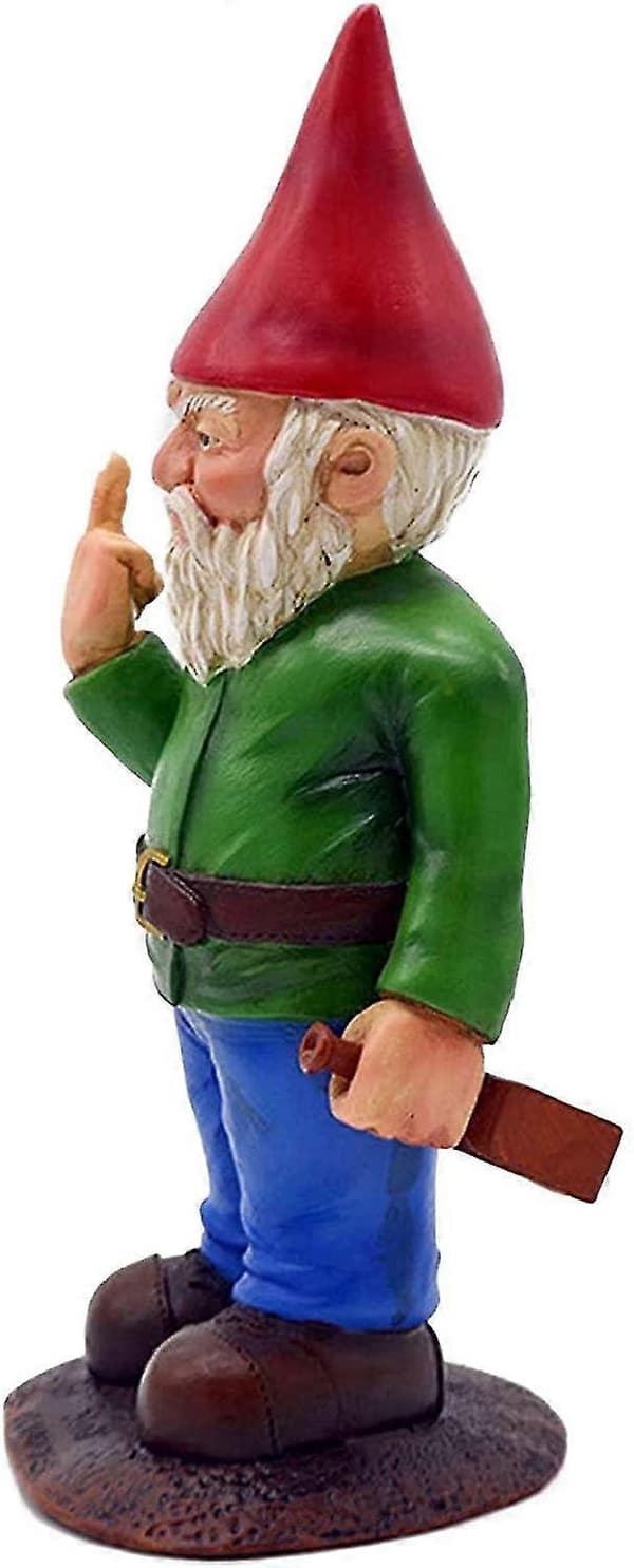 Hagenisse, 3d-dverger, polyresin utendørsstatue med langfinger