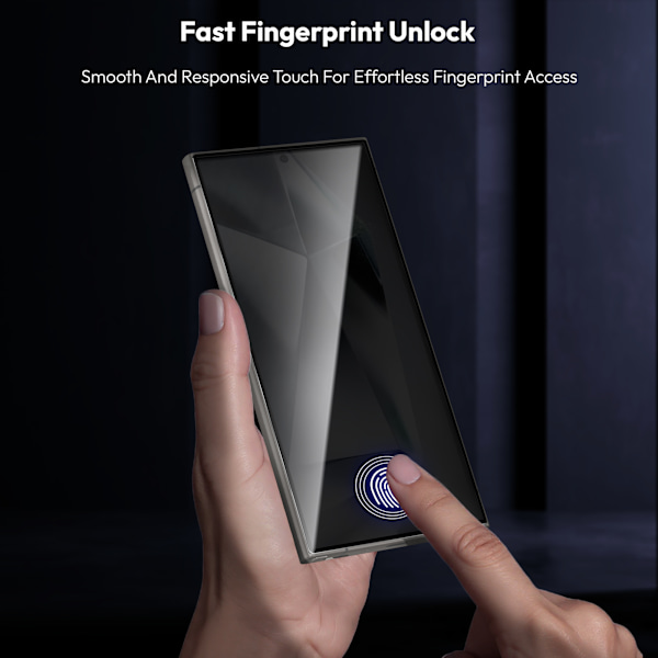 【BEMS】1-Pack Compatible with Samsung S24 Ultra Privacy Screen Protector - Tempered Glass | [Automatic Installation] - Bubble-Free