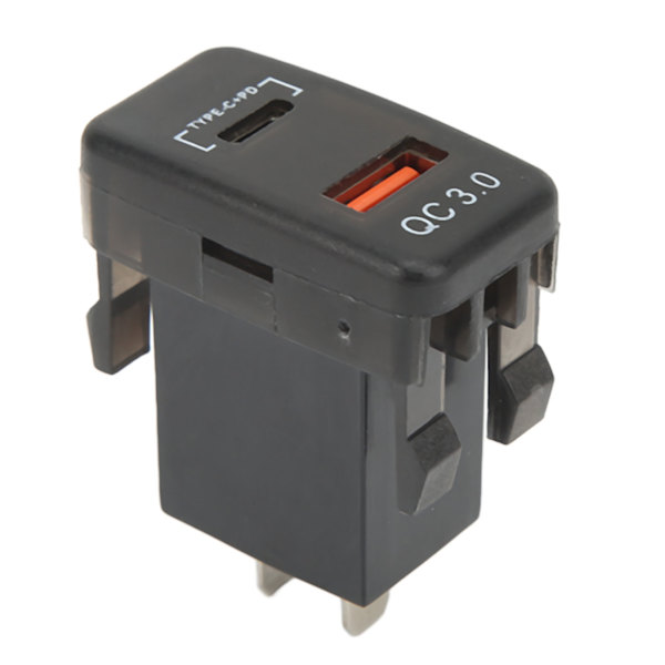 Rocker Switch Style Dobbelt USB Billader Hurtigopladningsstik Med Blå Voltmeter Universal til RV
