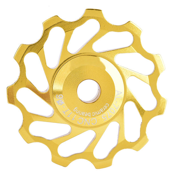 1 Par MEIJUN Keramisk Leje Bagerste Trinse Cykel Guide Roller (11T, Guld)