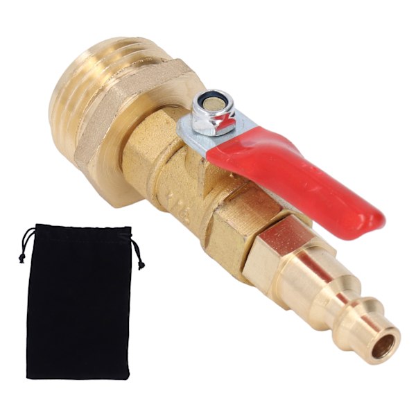 Messing Vinterisering Blæseadapter 1/4 tommer Han Quick Connector 3/4 tommer Han GHT Gevind Havevandingssamlinger til Campingvogne Yachter Han