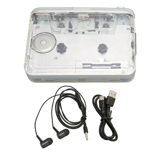 Bärbar kassettspelare Multifunktion Klart stereoljud FM-radio Kassettspelare med 3,5 mm hörlursuttag++