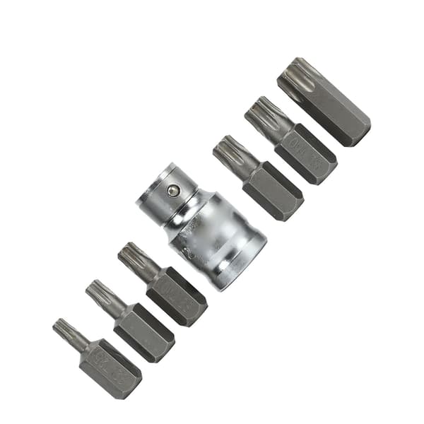 【BEMS】7 ST skruenøgle YT‑0410 Stål Drive Sockets Nøglebitsæt 12,7 mm 9,5 mm drive bitsholder