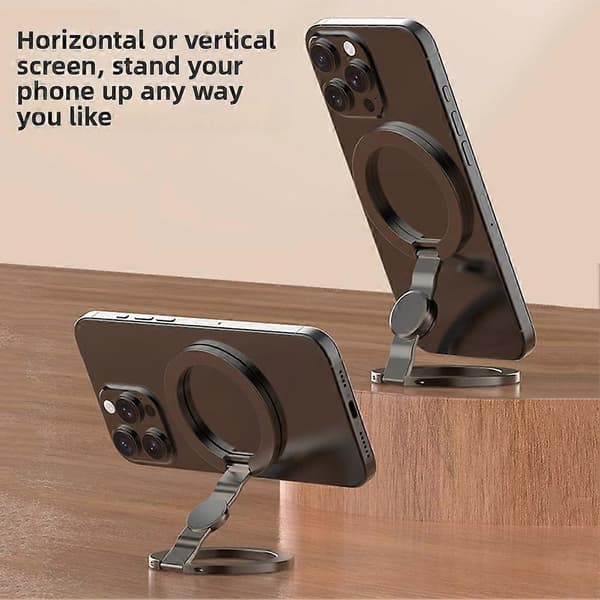 Magnetisk telefonholder Fidget Spinners MagSafe-kompatibel telefonholder Utendørs vlogging Grey